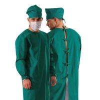 Медицинский халат мужской Хирурга зеленый  